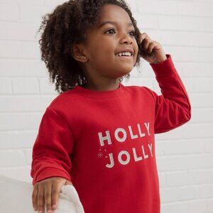 NEW Nordstrom Holly Jolly Sweatshirt Red Petit Lem Size 12 Months Crew Neck Knit